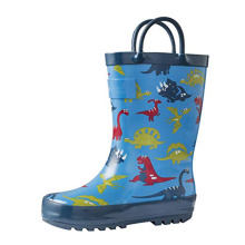Pictures de dinosaure économique Chaussures de pluie étanche en caoutchouc pour les garçons Handle